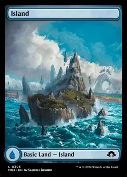 Island foil (305) Full Art Modern Horizons 3 MH3 MTG Magic - Image 1