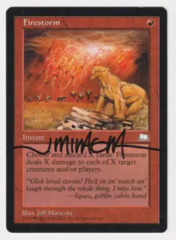 Signed Firestorm MP Weatherlight Artist Jeff Miracola 1997 MTG Reserved List EDH - Image 1