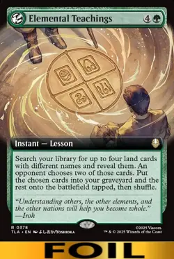 1x - Elemental Teachings - FOIL EXTENDED ART - Avatar: The Last Airbender MTG - Image 1
