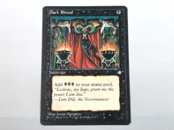 MTG - ICE AGE (BB/'95) - DARK RITUAL - SCHWARZER RITUS / RARE / NEVER PLAYED /NM - Image 1