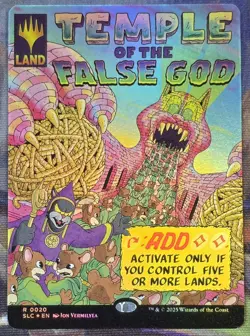 1x FOIL Temple Of The False God MTG Encyclopedia Of Magic Secret Lair NM - Image 1