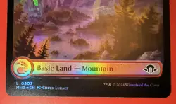 MTG: *MOUNTAIN FULL ART * TRADITIONAL FOIL FINISH/ MH3/#0307/ NM / Unplayed - Image 2