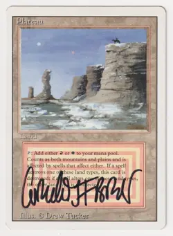 Signed Plateau LP Revised Artist Cornelius Brudi 1994 MTG Magic Reserved List! - Image 1