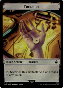 MTG Fish // Treasure (0030) Double-Sided Token Foil NM Doctor Who - Image 2