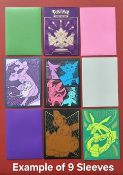 9 Used Random Standard Card Sleeve Lot TCG Pokemon Ultra Pro Magic MTG Pokemon - Image 1