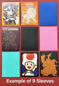9 Used Random Standard Card Sleeve Lot TCG Pokemon Ultra Pro Magic MTG Pokemon - Image 3