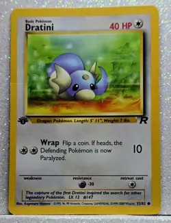 1995 ?? Pokemon Dratini 53/82 1st Edition Team Rocket Regular - Image 1