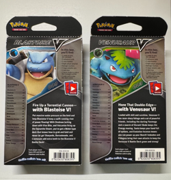 Set of 2 Pokemon TCG V Battle 2021 Venusaur Blastoise Card Deck NEW - Image 2