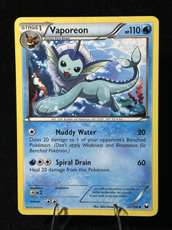 Pokemon TCG Vaporeon 25/108 Dark Explorers WOTC Regular MP - Image 1