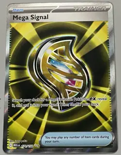 Pokemon Mega Evolution Mega Signal Item Trainer Ultra Rare HoloFoil #171/132 - Image 1