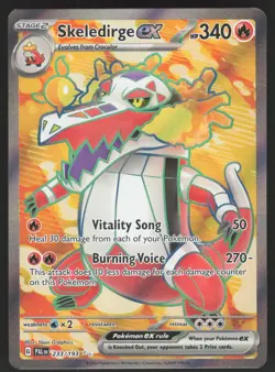 Skeledirge ex 233/193 Ultra Rare Pokemon TCG SV02: Paldea Evolved NM - Image 1