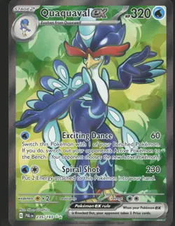 Quaquaval ex 235/193 Ultra Rare Pokemon TCG SV02: Paldea Evolved NM - Image 1