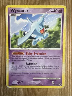 Pokemon TCG Wynaut Diamond & Pearl 42/130 Regular Rare DAMAGED - Image 1