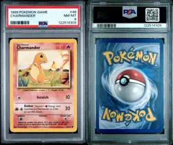 1999 Wizards Of The Coast Pokemon Base Set Unlimited#46 Charmander PSA 8 NM-MT - Image 3