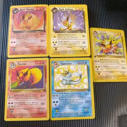 Pokemon TCG -DARK FLAREON-DARK JOLTEON-FLAREON-VAPOREON-JOLTEON - Image 1