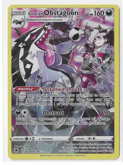 Galarian Obstagoon - TG10/TG30 - Pokemon Astral Radiance Sword Shield Holo NM - Image 1