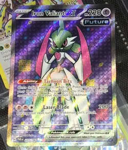 Iron Valiant ex 225/182 Paradox Rift Full Art Ultra Rare Pokemon TCG - Image 1