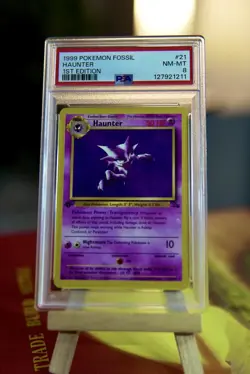 1999 Pokemon Fossil Haunter #21/62 PSA 8 1st Edition - Image 3
