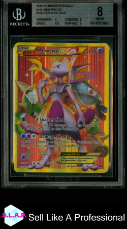 MEWTWO EX SCR 2015 POKEMON XY BREAKTHROUGH 164 BGS 8.0 - Image 1