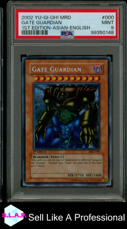 GATE GUARDIAN YUGIOH MRD-000 2002 METAL RAIDERS 1ST ED SECRET RARE ENGLISH PSA 9 - Image 1