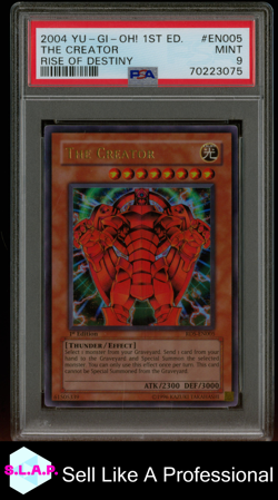 THE CREATOR RISE OF DESTINY YU-GI-OH RDS-RISE OF DESTINY 2004 EN005 1st ED PSA 9 - Image 1