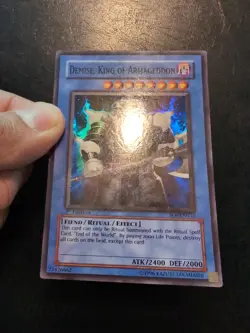 Yu-Gi-Oh! SUPER RARE HOLO CARD DEMISE KING OF ARMAGEDDON SOI-EN035 1ST VLP - Image 2