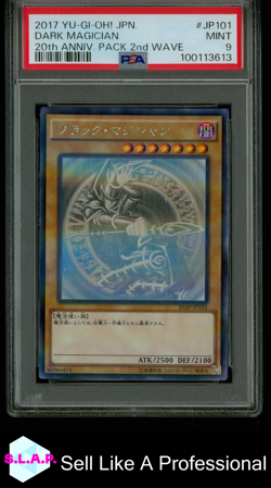 DARK MAGICIAN YUGIOH 20AP-JP101 2017 20TH ANNI PACK 2ND WAVE GHOST RARE JP PSA 9 - Image 1