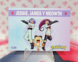 Pokemon Card Peru Volume 1 Ultra Elementos James Meowth Jessie C186 LP - Image 2