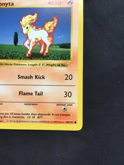 Pokemon Cards: Base Set 1st Edition Common: Ponyta 60/102 - Image 4