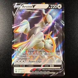 Arceus V 122/172 Swsh09: Brilliant Stars Holo Full Art Pokemon Card Near Mint NM - Image 1