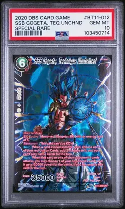 SSB Gogeta, Technique Unchained BT11-012 SPR PSA 10 Dragon Ball Super Card - Image 1