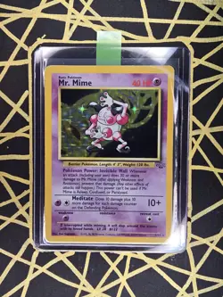🔥 Mr. Mime 6/64 🔥 Original Holo Rare Jungle Set Pokemon Card WOTC TCG 1999 - Image 2