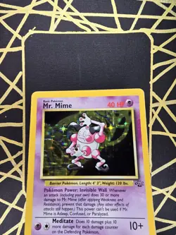 🔥 Mr. Mime 6/64 🔥 Original Holo Rare Jungle Set Pokemon Card WOTC TCG 1999 - Image 4