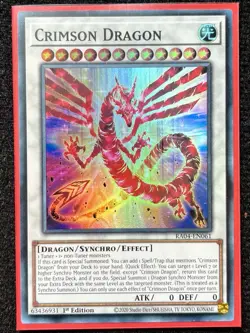 Crimson Dragon Super Rare 1st Edition Mint Condition Yu-Gi-Oh! Card [RA04-EN061] - Image 1