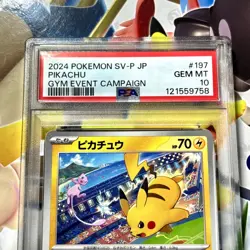 Pikachu 197/SV-P PSA 10 Gym Event Campaign Pokemon Promo Card with Mew UK SELLER - Image 2