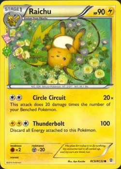 Raichu RC9/RC32 Generations: Radiant Collection Pokemon Card NM/LP - Image 1