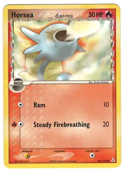 Horsea 66/110 Pokemon Card Delta Species EX Holon Phantoms 50 HP LP FQ - Image 1