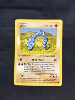Pokemon Cards: Base Set 1st Edition Common: Onix 56/102 - Image 1