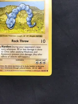 Pokemon Cards: Base Set 1st Edition Common: Onix 56/102 - Image 4