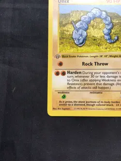 Pokemon Cards: Base Set 1st Edition Common: Onix 56/102 - Image 5