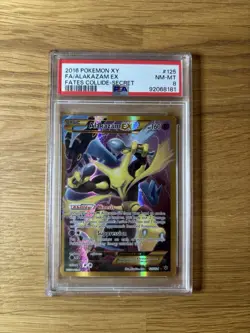 Pokemon Alakazam-EX TCG Fates Collide Holo Card 125/124 PSA 8 Secret Rare - Image 1