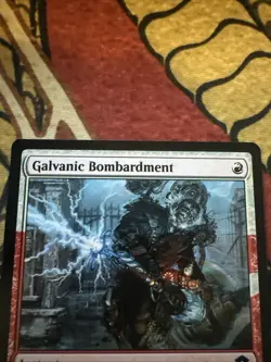 Mtg Magic Galvanic Bombardment Missing Ink Partial Albino Misprint Error Card - Image 2