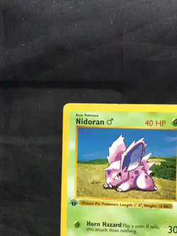 Pokemon Cards: Base Set 1st Edition Common: Nidoran M 55/102 - Image 2
