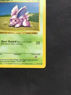 Pokemon Cards: Base Set 1st Edition Common: Nidoran M 55/102 - Image 4