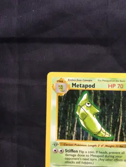 Pokemon Cards: Base Set 1st Edition Common: Metapod 54/102 - Image 2