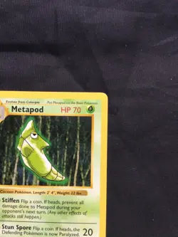 Pokemon Cards: Base Set 1st Edition Common: Metapod 54/102 - Image 3