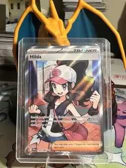 Hilda 164/086 Full Art Ultra Rare White Flare Holo Pokemon TCG Card - Image 1