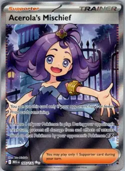 Pokemon Card Acerola's Mischief 165/132 Mega Evolution - Near Mint - Image 1