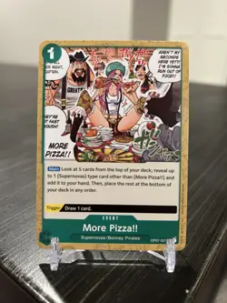 More Pizza!! OP07-037 Uncommon English 500 Years Future One Piece TCG Card NM - Image 1