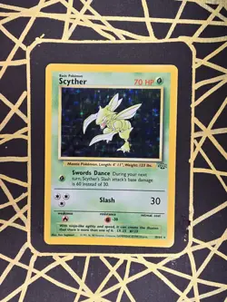 🔥 Scyther 10/64 🔥 Original Holo Rare Jungle Set Pokemon Card WOTC 1999 TCG - Image 1